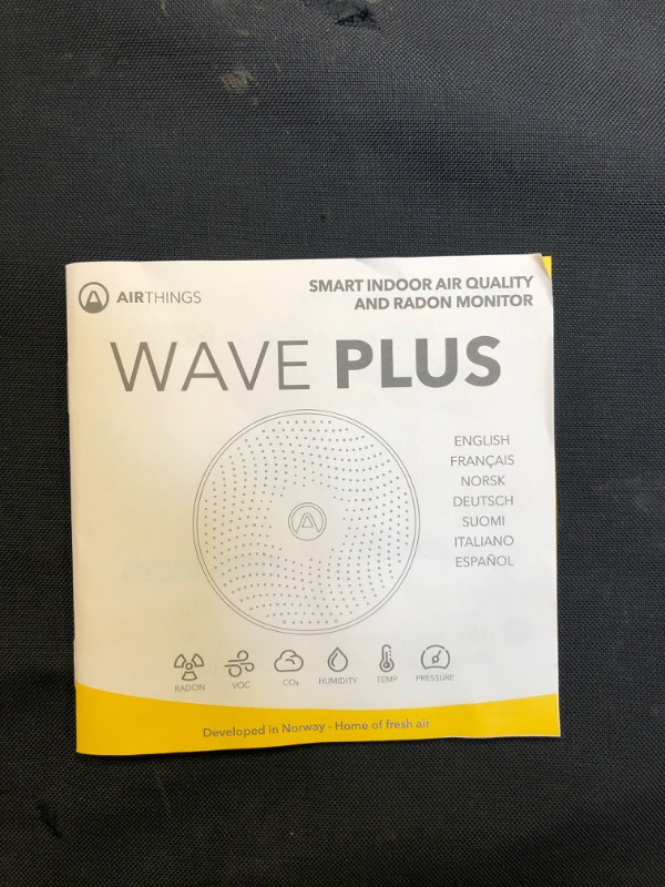 Photo 3 of Airthings 2930 Wave Plus - Radon & Air Quality Monitor (CO2, VOC, Humidity, Temp, Pressure) 20 x 30 x 1
