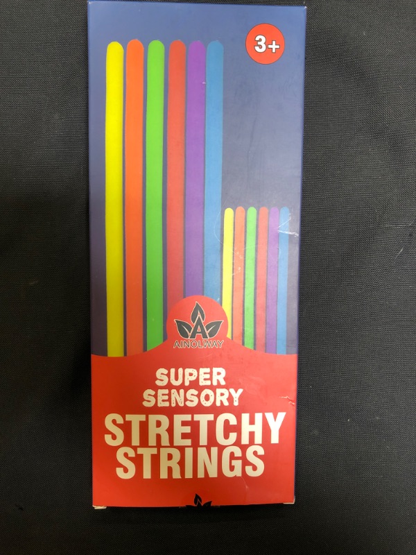 Photo 2 of A AINOLWAY 12 Pcs Stretchy Noodles Fidget Strings Sensory Anxiety Relief Toy, Include 2 Different Size (12PCS)

