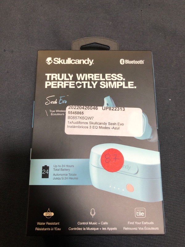 Photo 2 of Skullcandy Sesh Evo True Wireless In-Ear Earbud - Bleached Blue
