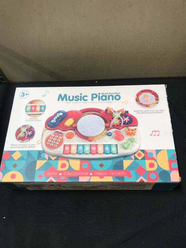 Photo 2 of M SANMERSEN Baby Toys 12 to 18 Months Toddler Toy 6-in-1 Kids Keyboard Piano Drum Musical Instruments Toy Learning Educational Tabletop Game Toy Birthday Gift for 1 2 3 Years Old Girls Boys
