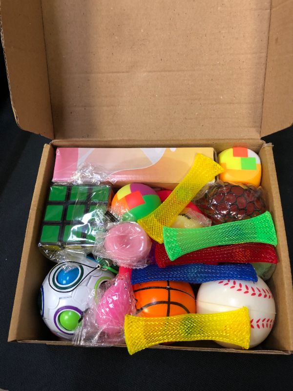 Photo 2 of 32 Pack Sensory Fidget Toys Set, Stress Relief Kits for Kids Adults, Gifts for Birthday Party Favors, Christmas Stocking Stuffers, School Classroom Rewards, Carnival Prizes, Pinata Goodie Bag Fillers
