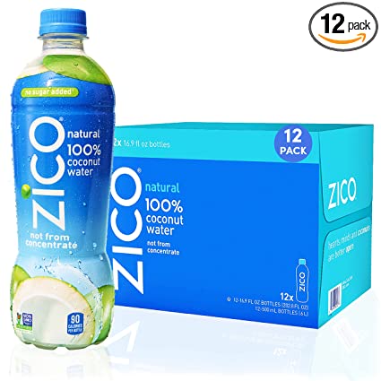 Photo 1 of Zico 100% Coconut Water Drink - 12 Pack, Natural Flavored - No Sugar Added, Gluten-Free - 500ml / 16.9 Fl Oz - Supports Hydration with Five Naturally Occurring Electrolytes - Not from Concentrate
EXP SEP 10 2022