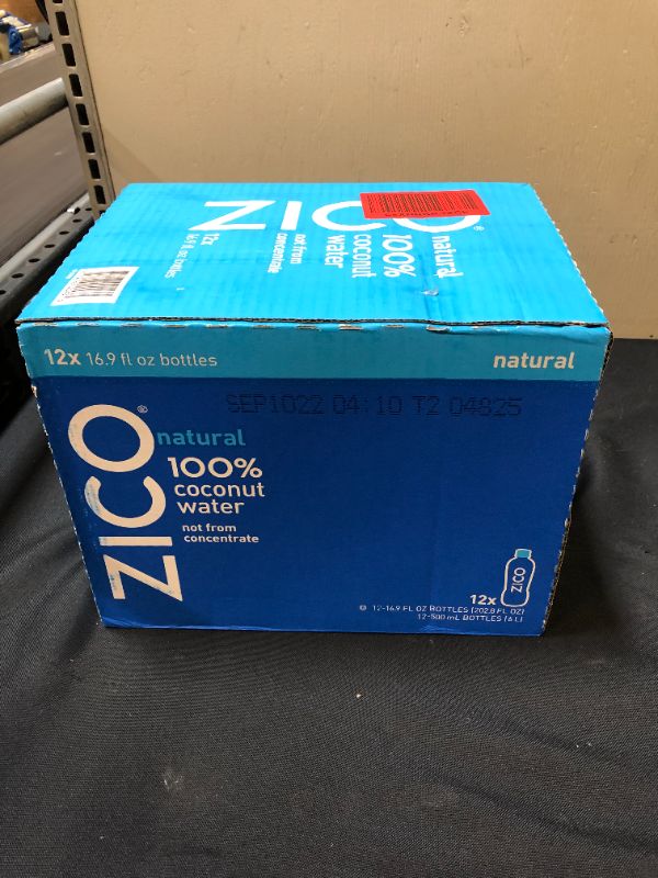 Photo 4 of Zico 100% Coconut Water Drink - 12 Pack, Natural Flavored - No Sugar Added, Gluten-Free - 500ml / 16.9 Fl Oz - Supports Hydration with Five Naturally Occurring Electrolytes - Not from Concentrate
EXP SEP 10 2022