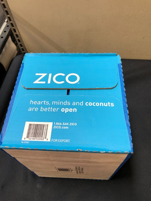 Photo 2 of Zico 100% Coconut Water Drink - 12 Pack, Natural Flavored - No Sugar Added, Gluten-Free - 500ml / 16.9 Fl Oz - Supports Hydration with Five Naturally Occurring Electrolytes - Not from Concentrate
EXP SEP 10 2022