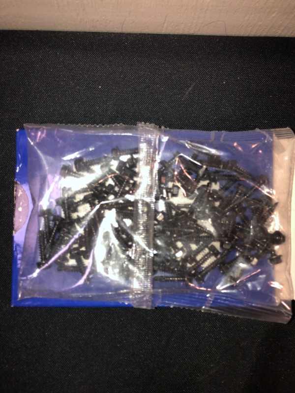 Photo 3 of #8 x 3/4" Hex Washer Head Self Drilling Screws Black Oxidized, 410 Stainless Steel, 100 PCS
