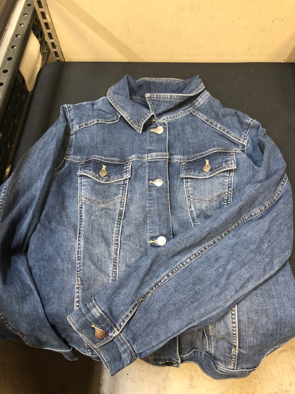 Photo 3 of Riders by Lee Indigo Women's Denim Jacket. SIZE XL 
