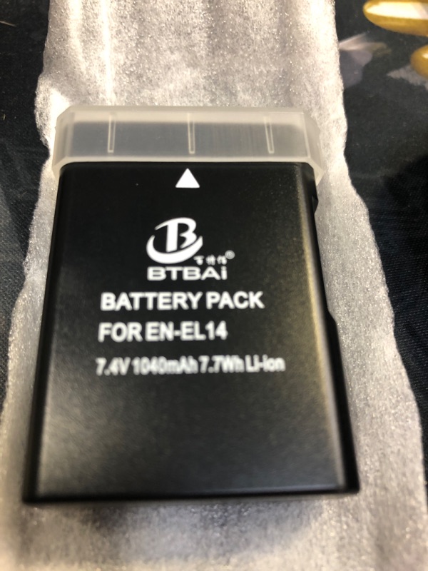 Photo 1 of BTBAI BATTERY PACK FOR EN-EL14. 7.4V 1040mAh 7.7Wh Li-ion