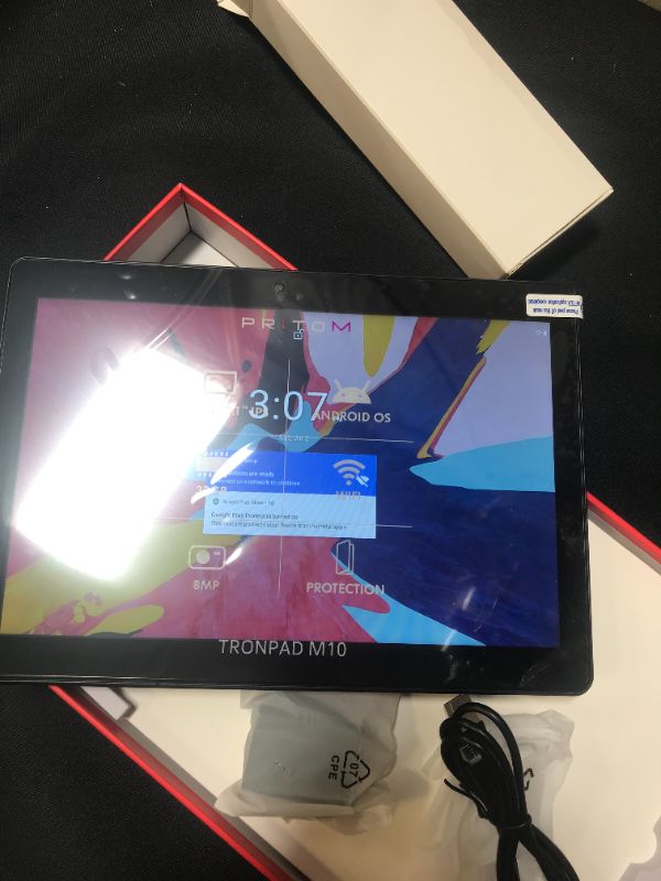 Photo 4 of Android Tablet Pritom 10.1'' Android 10 Tablet, 2GB RAM, 32GB ROM, Quad Core Processor, HD IPS Screen, 2.0 Front + 8.0 MP Rear Camera, Wi-Fi, Bluetooth, GPS, Tablet PC(Black)
