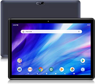 Photo 1 of Android Tablet Pritom 10.1'' Android 10 Tablet, 2GB RAM, 32GB ROM, Quad Core Processor, HD IPS Screen, 2.0 Front + 8.0 MP Rear Camera, Wi-Fi, Bluetooth, GPS, Tablet PC(Black)
