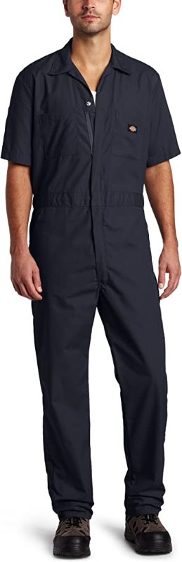 Photo 1 of Dickies Men's Short-Sleeve Coverall MEDIUM TALL NAVY
