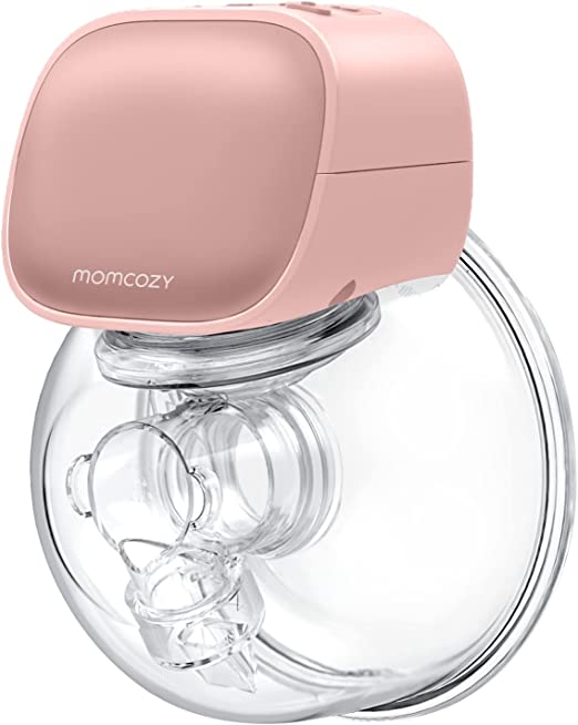 Photo 1 of Momcozy Wearable Breast Pump - Hands-Free Breast Pump with 2 Mode & 5 Levels, Portable Electric Wearable Breast Pump, Painless Breastfeeding Breastpump Can Be Worn in-Bra, 24mm Pink
