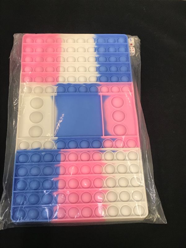 Photo 1 of Jumbo Pop Game Chess Board It with Dice, Big Huge Mega Large Gaint Push it Bubble Sensory Toys Pops Toy Valentine Gifts for Kids Tie dye
