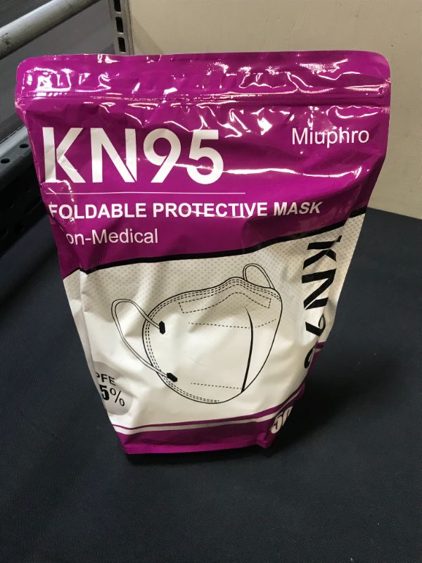 Photo 1 of Miuphro KN95 Face Mask, 5-Layer Design Cup Dust Safety KN95 Masks 50 Pack, Yellow

