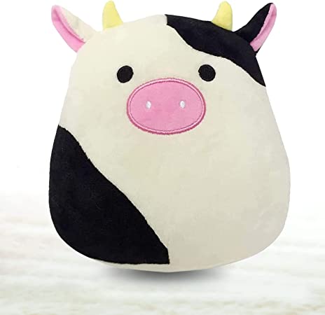 Photo 1 of Cute Cow Plush Toy, 8 Inch Stuffed Dinosaur Soft Pillow Plush Toy Comfortable Lumbar Back Cushion, Soft Plush Cows Toy for Home Car Decoration, Best Birthday Gift (8"-L)
