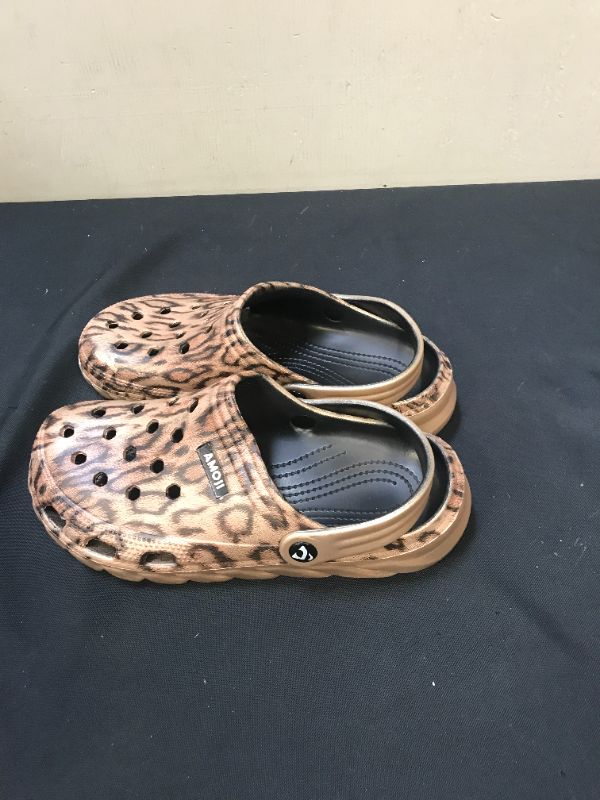 Photo 1 of LEOPARD PRINT AMOJI CLOGS SHOES 8.5