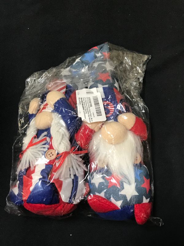 Photo 2 of 2Pcs 10 inch Patriotic Gnome Plush ,4th of July Decorations,Independence Day Decoration Tomte Veterans Day Standing Figurine,Handmade Elf Scandinavian Household Ornaments
