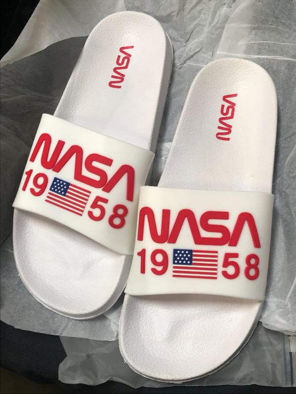 Photo 3 of NASA WOMEN 10/MEN 8 SLIDE SANDAL WHITE