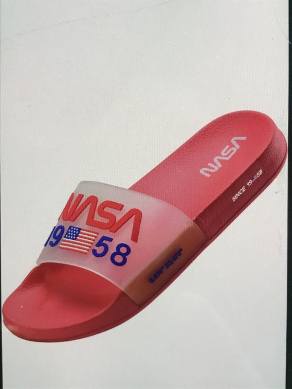 Photo 1 of NASA WOMENS SLIDE SANDAL RED SIZE 9