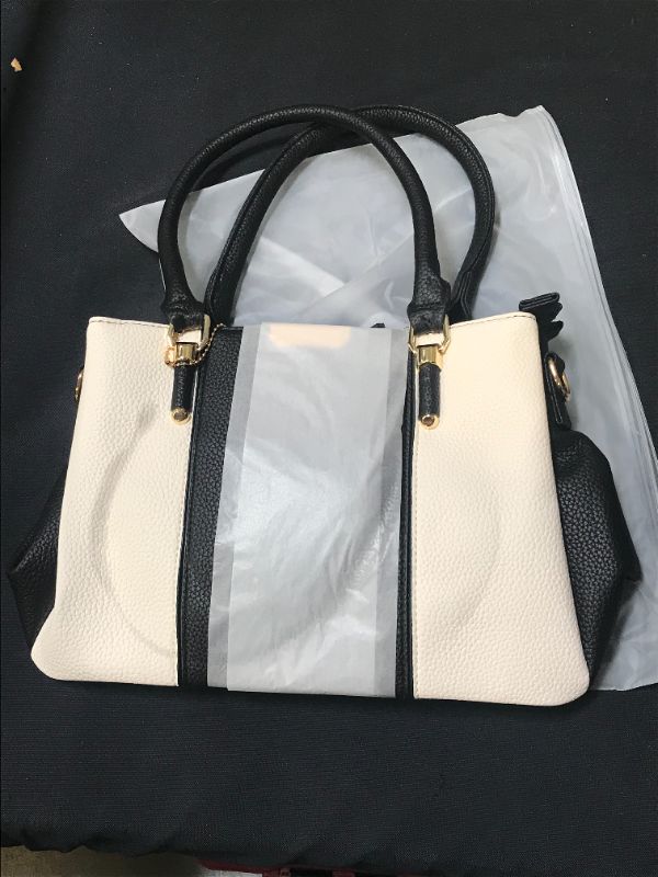 Photo 1 of Women Satchel Bags Handle Shoulder Handbags and Purses Pockets Zipper Leather Crossbody Bags
WHITE/BLACK