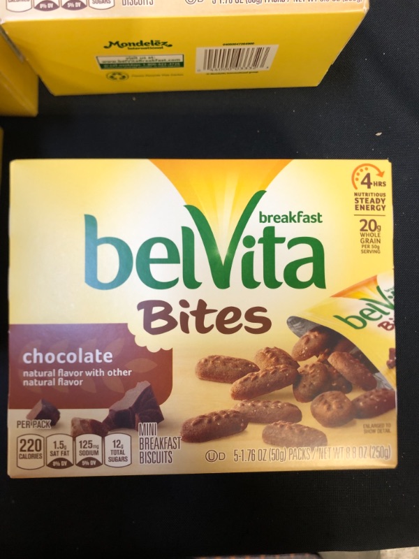 Photo 3 of Belvita Breakfast Biscuits Bite-Size Snack Variety Packs, --- Pack Of  6 --- Flavor Chocolate -- factory sealed, open for photos ---- 
