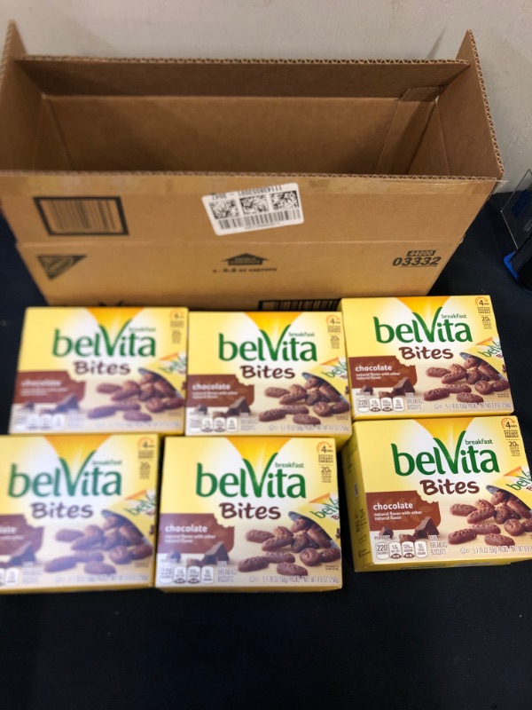 Photo 2 of Belvita Breakfast Biscuits Bite-Size Snack Variety Packs, --- Pack Of  6 --- Flavor Chocolate -- factory sealed, open for photos ---- 
