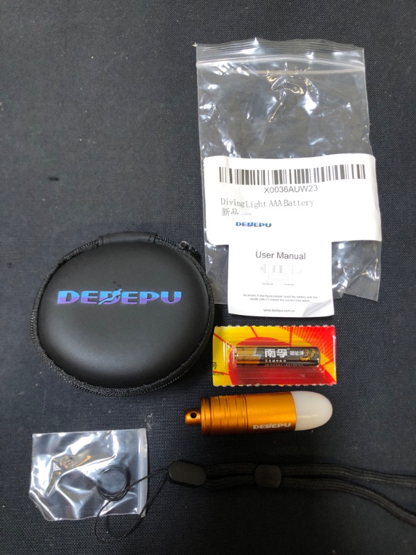 Photo 2 of Dedepu diving light AAA battery 3 flashes per 2 seconds Color Orange