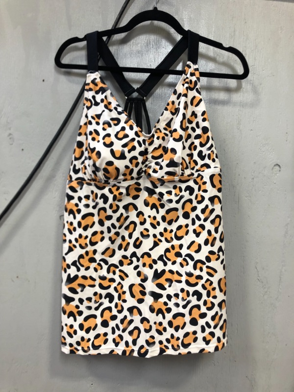 Photo 1 of Plus size leopard swim top Size XXXL