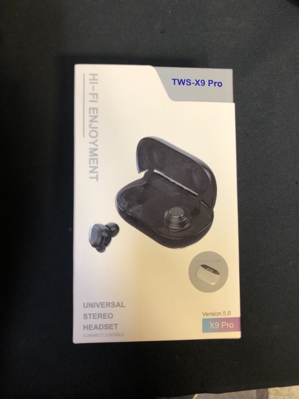 Photo 1 of Smartearbuds HI-FI Enjoyment TWS-X9 Pro X9 Pro Black ---Missing Charging Cord ---
