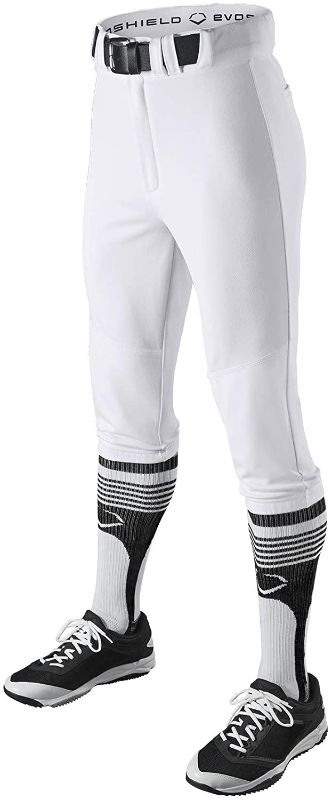 Photo 1 of EvoShield Adult Salute Baseball Uniform Pants - Open Bottom and Knicker Style - Pinstripe and Solid Size L