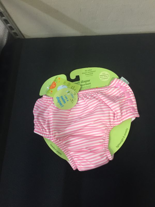 Photo 3 of I Play. by Green Sprouts Size 3T Stripe Snap Reusable Swim Diaper in Pink
Size: 3T
