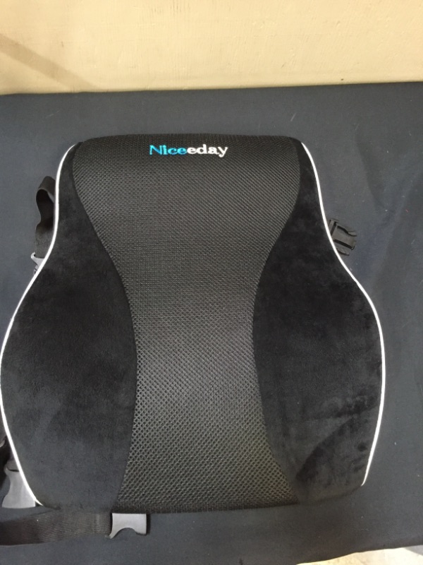 Photo 2 of Lumbar Support Pillow/Back Cushion, Memory Foam Orthopedic Backrest for Car Seat, Office/Computer Chair and Wheelchair,Breathable & Ergonomic Design for Back Pain Relief