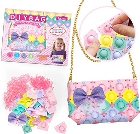 Photo 1 of SUYPAS Pop DIY Purse Bags - Pop Bubble Purse DIY it Lovely Sensory Silicone Color Pop Puzzle Pop Shoulder Bag, Purse