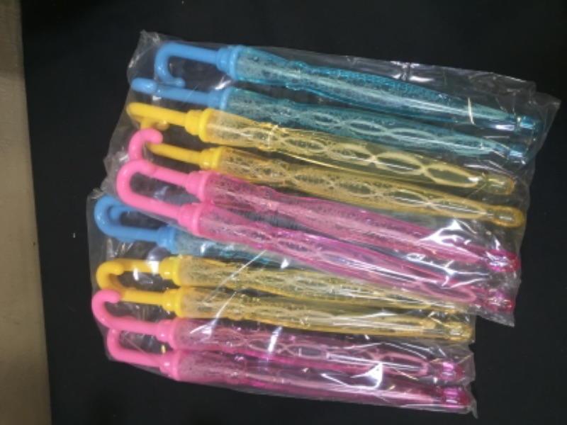 Photo 2 of Bloranda 12 Pack 15'' Bubble Wands  3 Colors Bubble Wand Party Favors Summer Toys Outdoor