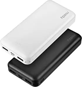 Photo 1 of 2PCS Miady 20000mAh Portable Charger Power Bank, Dual USB Output and USB-C Input, Fast Charging Battery Pack Charger for iPhone X, Galaxy S9, Pixel 3 and etc
