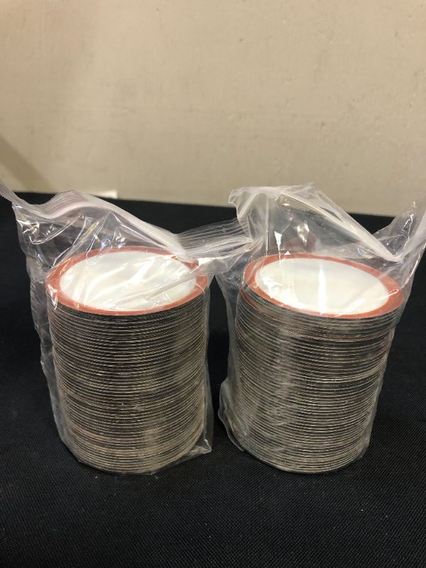 Photo 2 of ?100PCS? Regular Mouth Canning Lids,70MM Mason Jar Canning Lids, Reusable Leak Proof Split-Type Silver Lids with Silicone Seals Rings.
