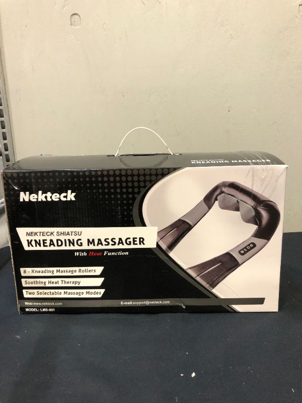 Photo 3 of Shiatsu Neck and Back Massager with Soothing Heat, Nekteck Electric Deep Tissue 3D Kneading Massage Pillow for Shoulder, Leg, Body Muscle Pain Relief, Home, Office, and Car Use
