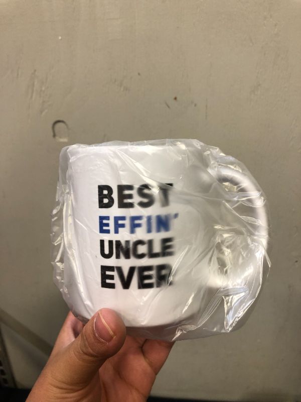 Photo 2 of Best Effin' Uncle Ever From Niece Nephews Brother Sisters For Fathers Day New Uncle Pregnancy Reveal Family Novelty Ceramic Coffee Mug 11oz White Drinkware
