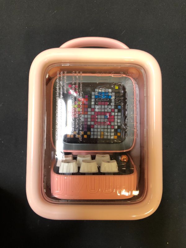 Photo 2 of Divoom Ditoo Retro Pixel Art Game Bluetooth Speaker with LED App Controlled Front Screen (Pink)
