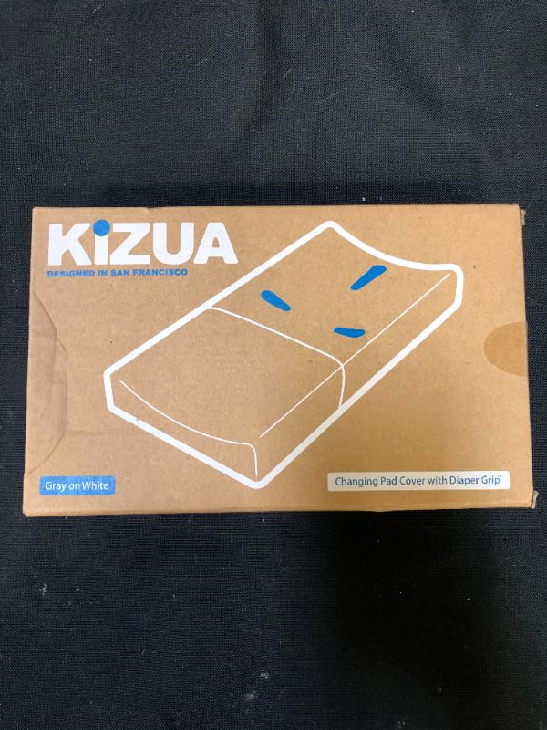 Photo 3 of Kizua Changing Pad Cover with Diaper Grip for Fast, Easy Diaper Changes
GRAY ON WHITE