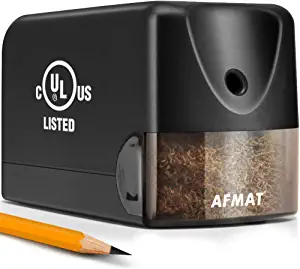 Photo 1 of AFMAT Electric Pencil Sharpener, Heavy Duty Classroom Pencil Sharpeners for 6.5-8mm No.2/Colored Pencils, UL Listed Industrial Pencil Sharpener w/Stronger Helical Blade, Best School Pencil Sharpener
