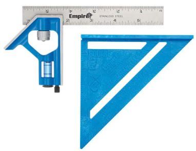 Photo 1 of 6 in. Pocket Combination Square and 7 in. Polycast Rafter Square 2-Piece Kit
