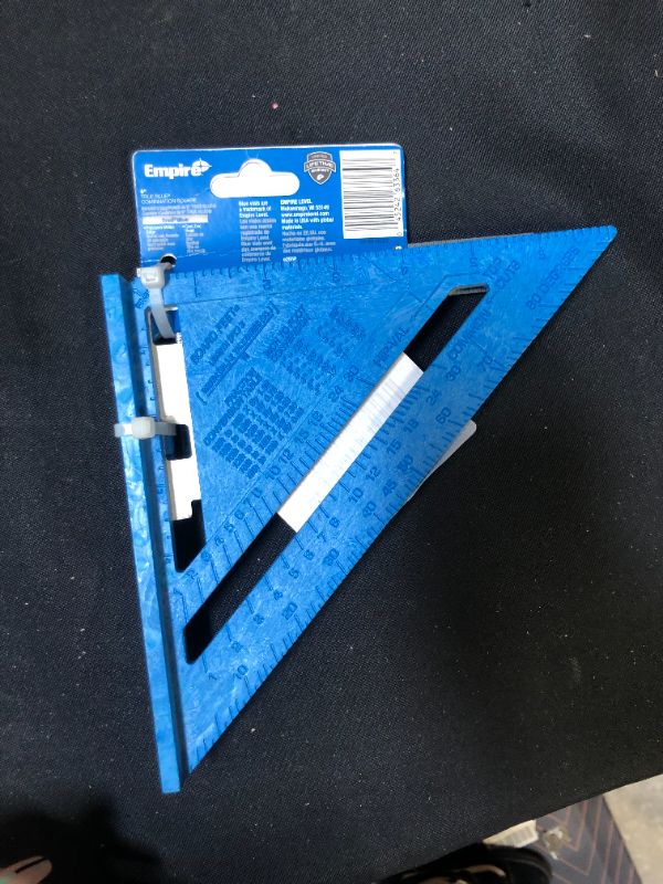 Photo 1 of 6 in. Pocket Combination Square and 7 in. Polycast Rafter Square 2-Piece Kit
