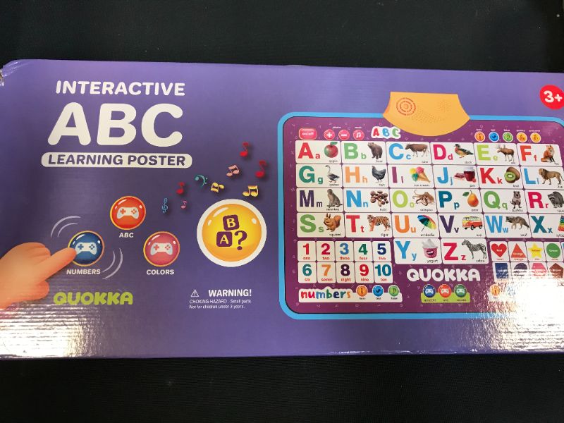 Photo 2 of Alphabet Poster Educational Toy for 2-4 Year Old – ABC Learning Wall Chart for Toddlers Age 1-3 by QUOKKA – Interactive Speech Therapy Game for Kids 5-6-7 yo – Classroom Talking Gift for Girl & Boy
