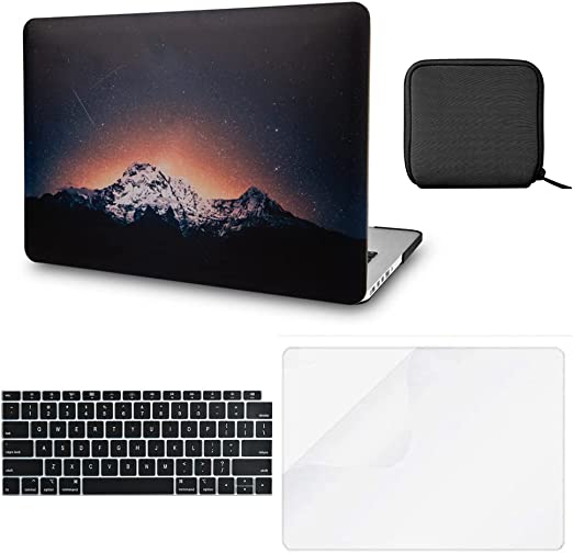 Photo 1 of RITAYAN Compatible with MacBook Pro 13 inch Case 2022-2016 Release M2 A2338 M1 A2289 A2251 Touch Bar Plastic Hard Shell + Pouch + Keyboard Cover + Screen Protector (Shooting Stars)
