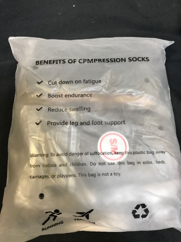 Photo 2 of 6 Pairs Compression Socks for Women & Men Circulation 20-30 mmHg Support for Medical, Running, Cycling, Hiking, Flight Travel --- S/M 