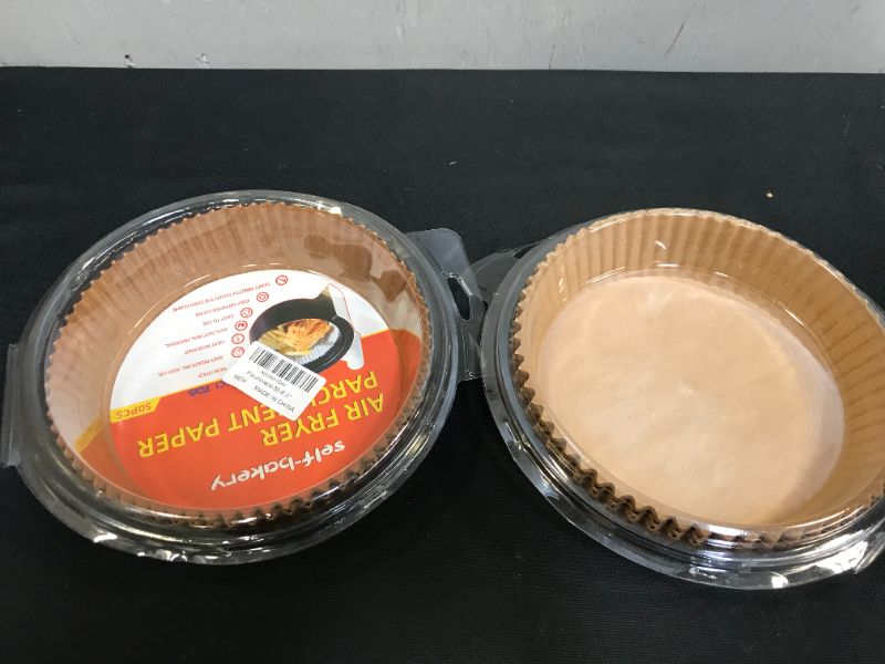 Photo 1 of 2 PACK OF PARCHMENT AIR FRYER LINERS --- (50 / 6.3 INCH  AND 100 6.5 INCH ) 
