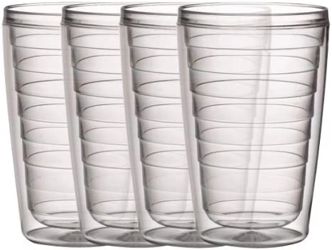 Photo 1 of Boston Warehouse Insulated Plastic Tumblers, 16-Ounce, Set of 4, Clear Collection