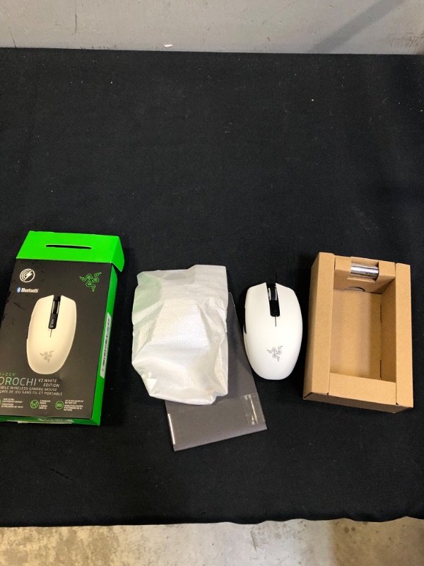 Photo 2 of Razer Orochi V2 Mobile Wireless Gaming Mouse: Ultra Lightweight - 2 Wireless Modes - Up to 950hrs Battery Life - Mechanical Mouse Switches - 5G Advanced 18K DPI Optical Sensor - White