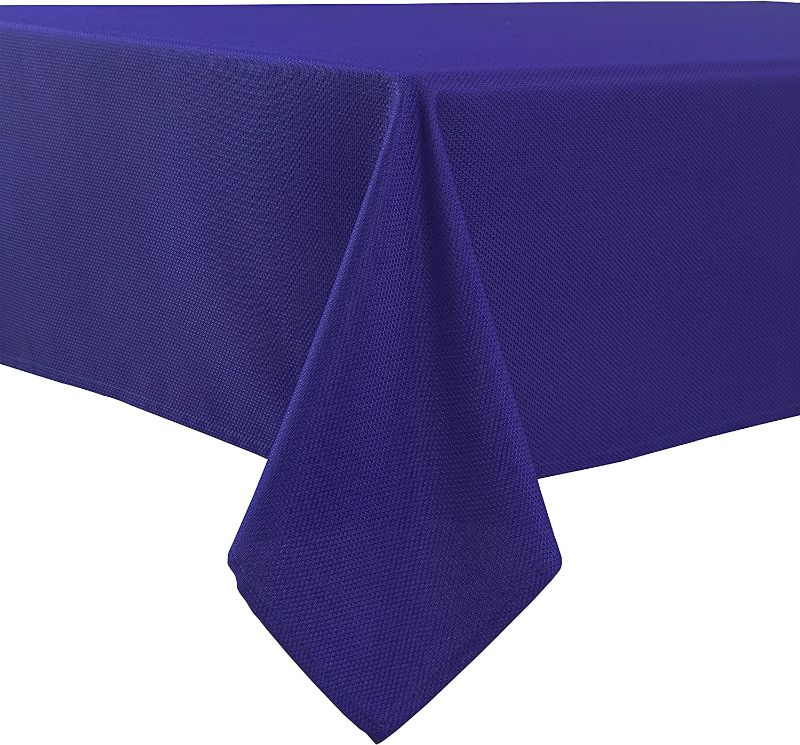 Photo 1 of Biscaynebay Water Resistant Spill Proof Fabric Tablecloths for Dining Kitchen Wedding Party
