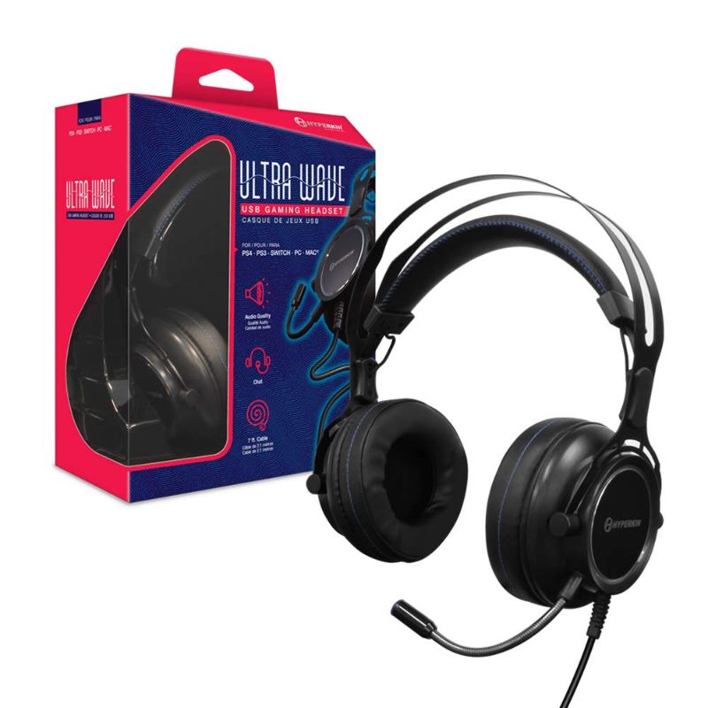 Photo 1 of Hyperkin "Ultra Wave" USB Gaming Headset for PS4/ PS3/ Nintendo Switch/ PC/ Mac
